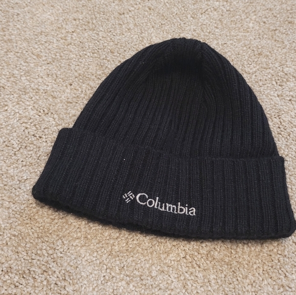 Columbia Watch Cap Cuffed Black Beanie Hat - Picture 2 of 5